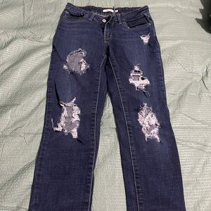 Distressed Blue Women's Jeans